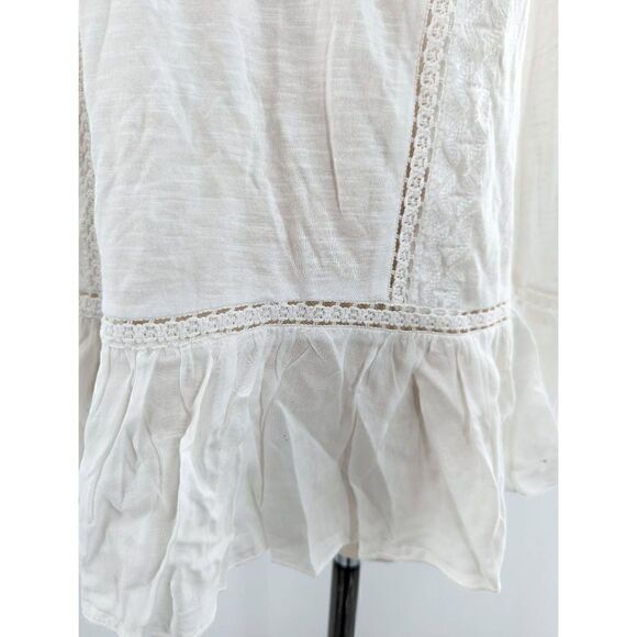 Sundance Women White Embroidered Cotton Blouse Size Medium - Picture 11 of 15